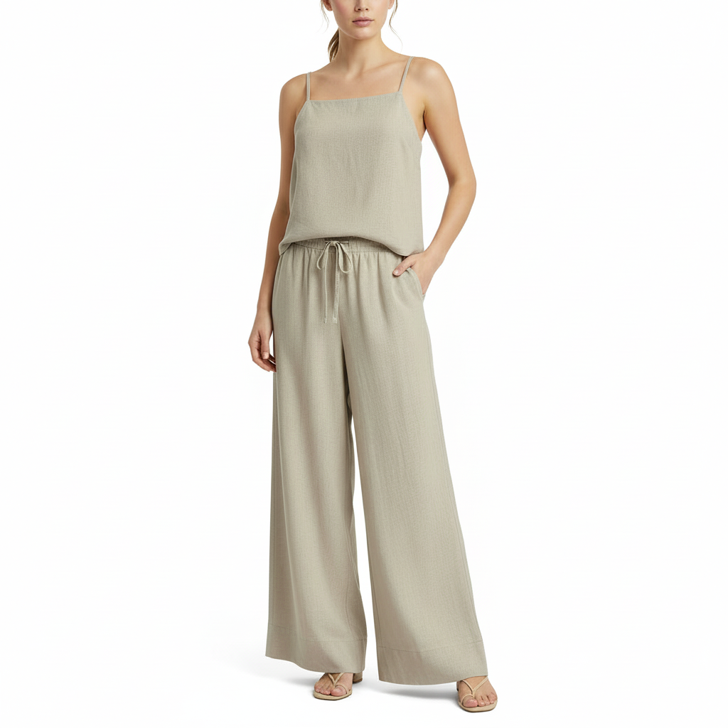 Breezy Cotton Linen Set | Women's Outfit for Summer Casual Wear