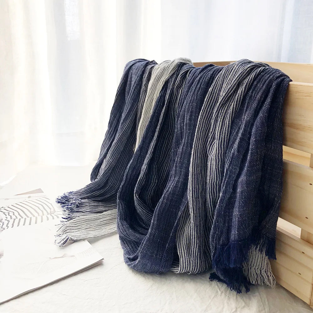 Heritage Stripe | Scarves for Women in Cotton-Linen Blend 6