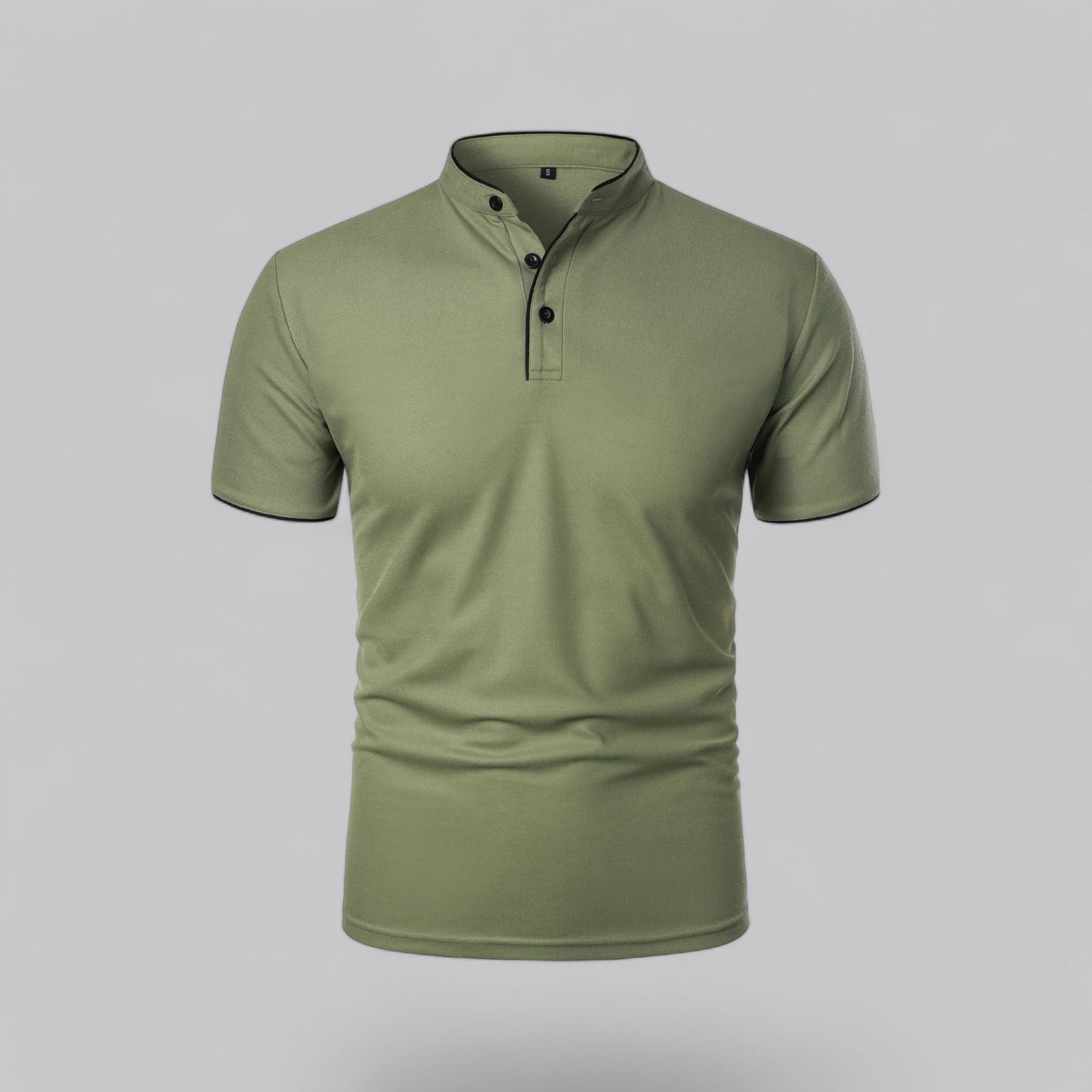 Men's Collarless Polo Shirt | Smart-Casual Essential 14