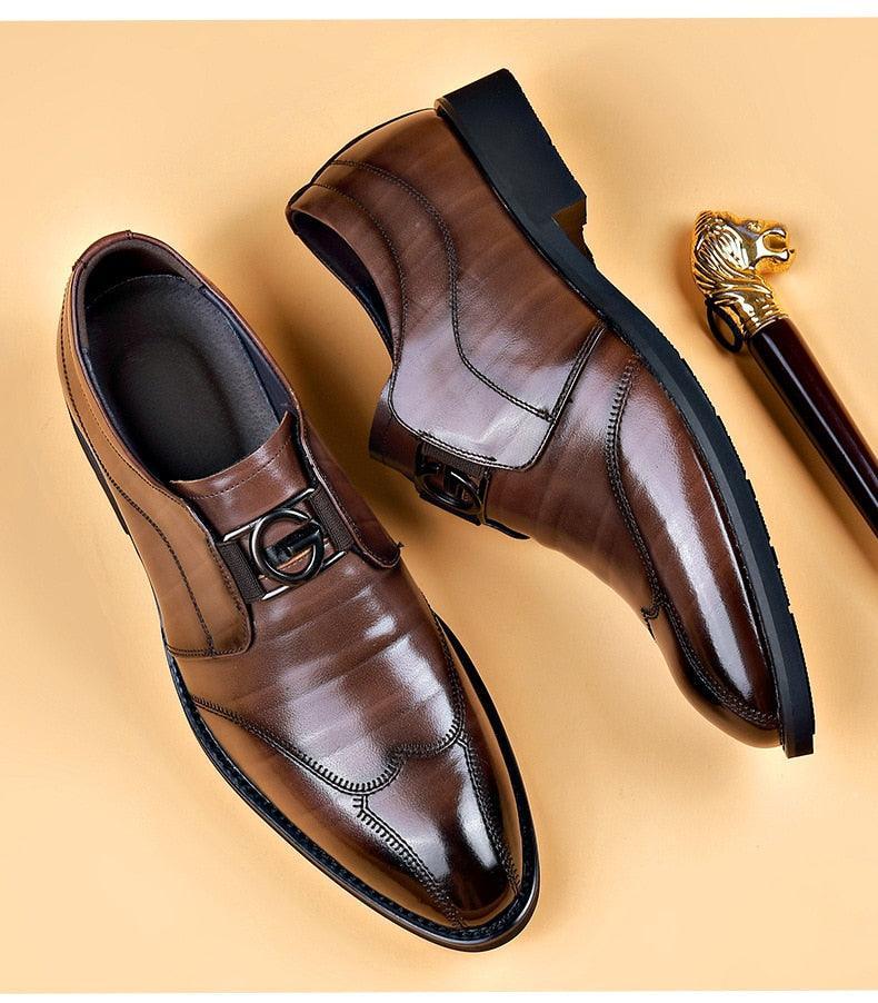 Men's Dress Shoes | Black Size 42 Leather 6