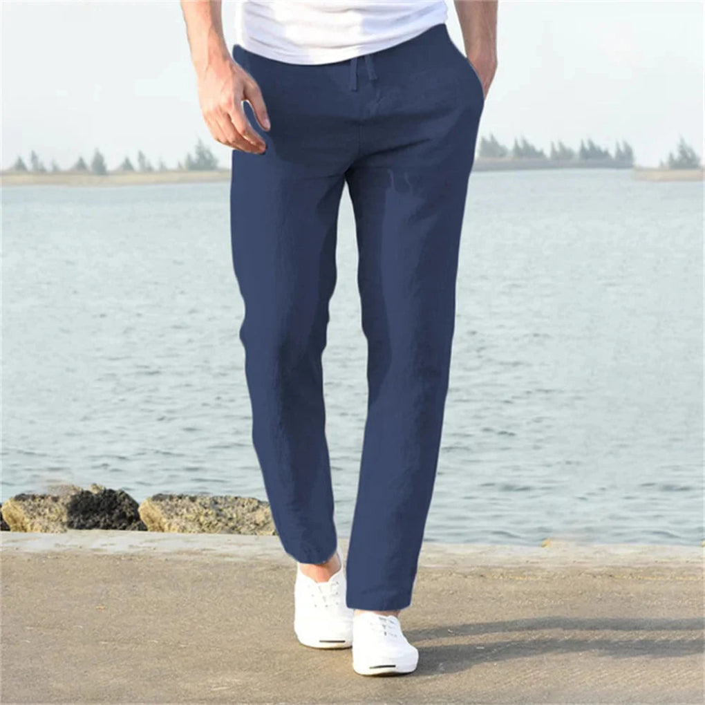 Men's Linen Trousers | Summer Casual Pants 6