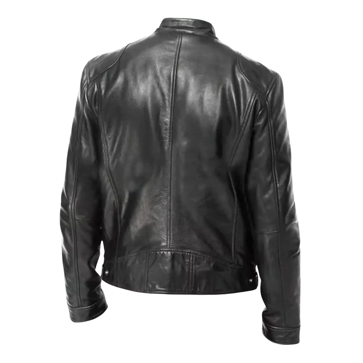 Men's Premium Leather Jacket | Classic Zipper Outerwear 5