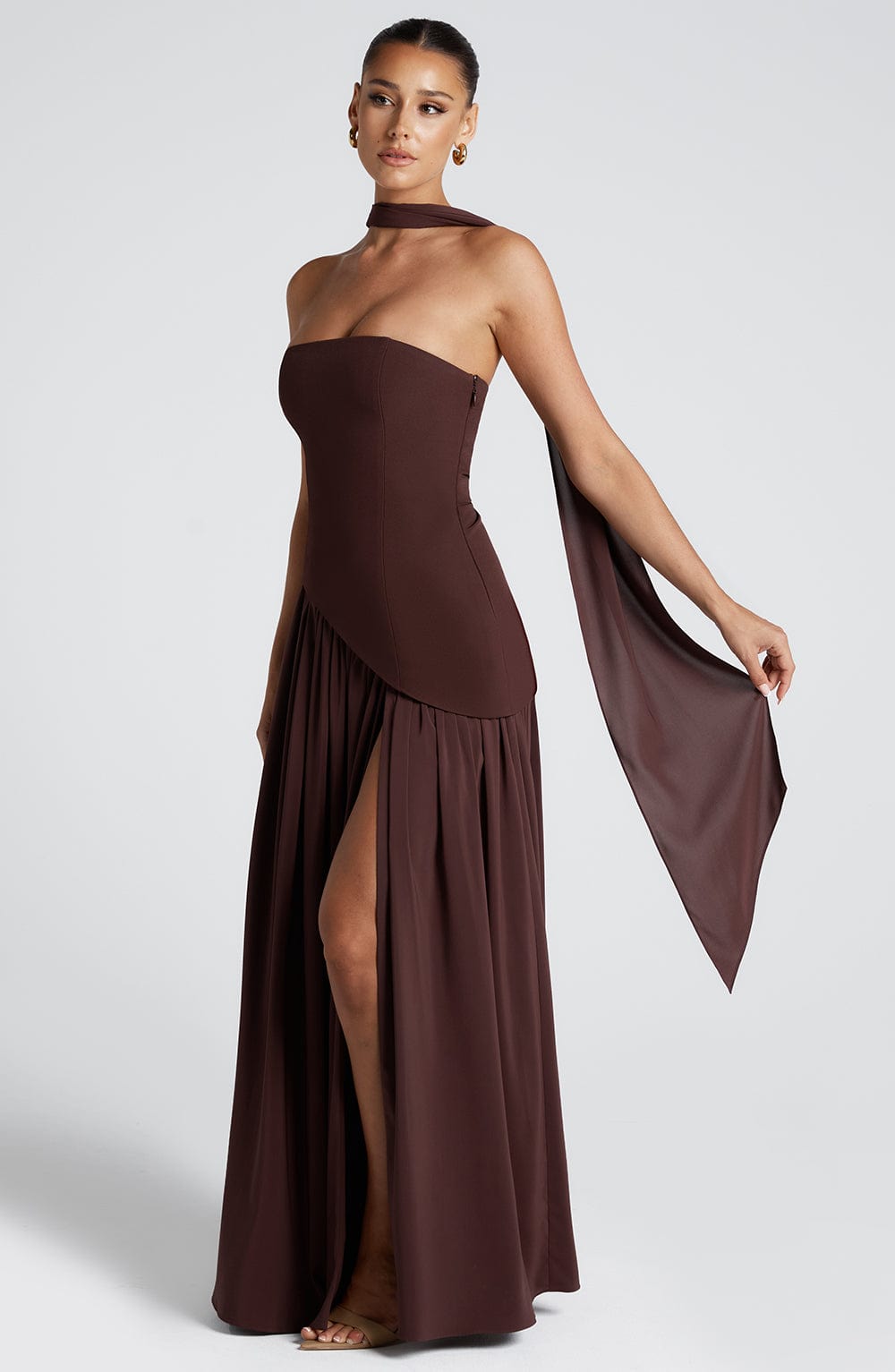 Modern Mya Strapless Long Dress | Elegant Evening Gown 19