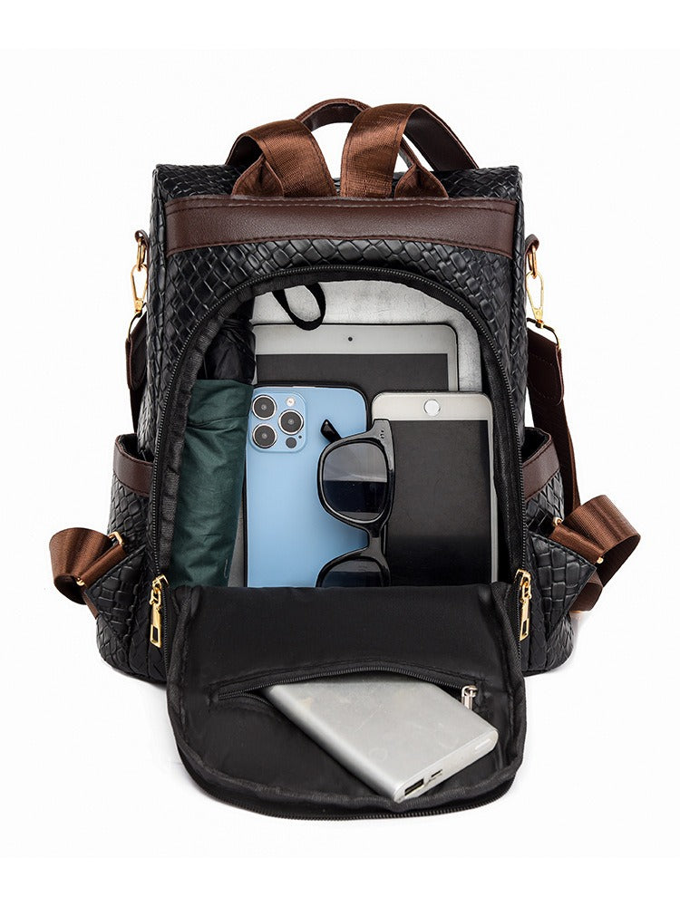 Vegan Leather Anti-Theft Backpack | Stylish Everyday Bag 3