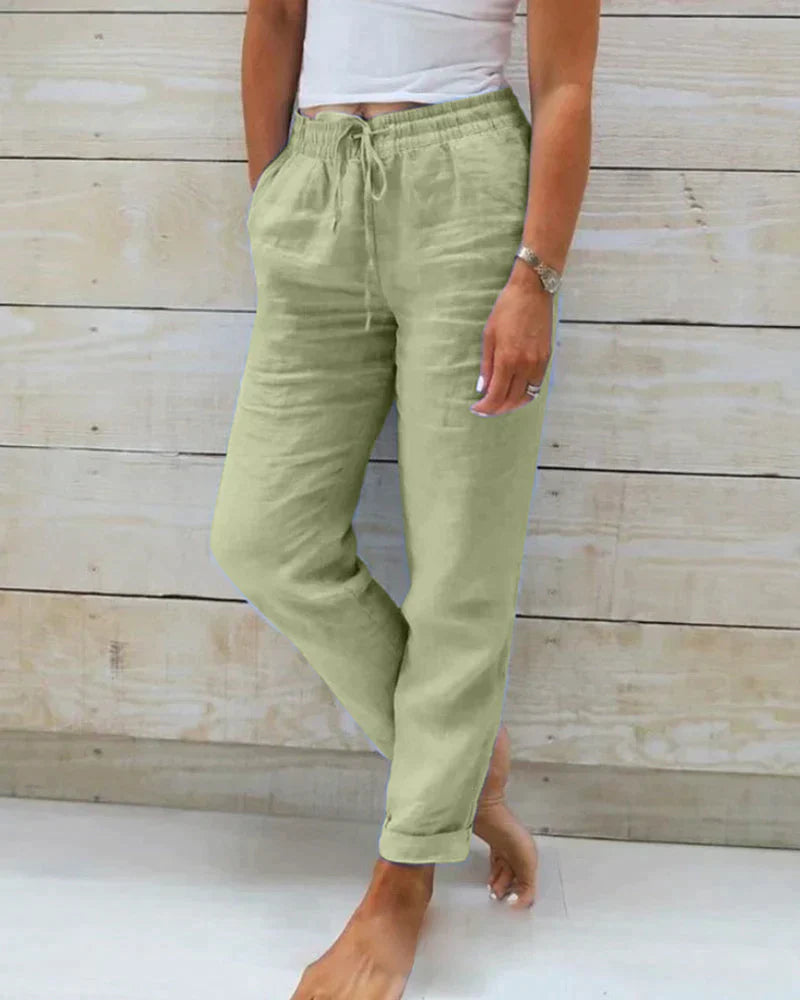Airy Summer Linen Pants | Women's Wide Leg Trousers 3