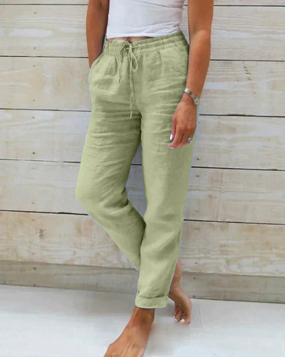 Airy Summer Linen Pants | Women's Wide Leg Trousers 3