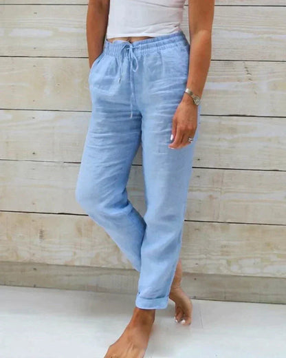 Airy Summer Linen Pants | Women's Wide Leg Trousers 5