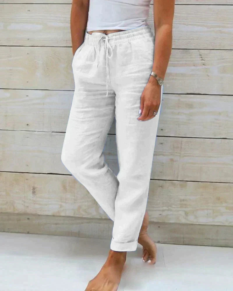 Airy Summer Linen Pants | Women's Wide Leg Trousers 7