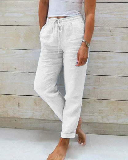 Airy Summer Linen Pants | Women's Wide Leg Trousers 7