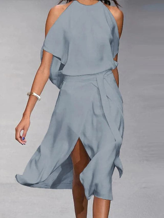 Aitana | Women's Off-the-Shoulder Midi Dress 0