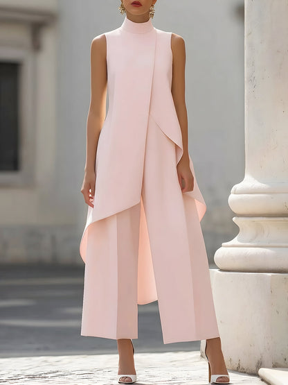 Avelisse | Women's Suit with Asymmetrical Top & Wide-Leg Trousers 8