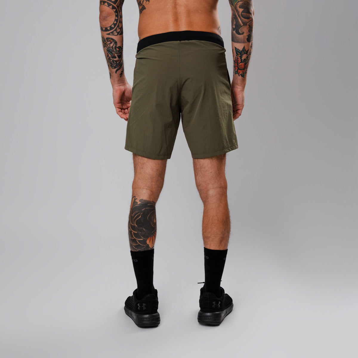 Bermuda Training Shorts | Dark Green Size S Polyamide Elastane 1