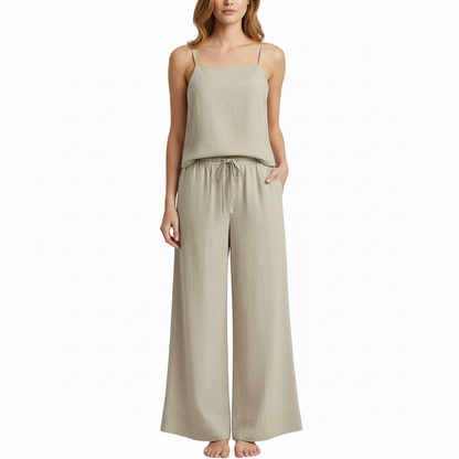 Breezy Cotton Linen Set | Women's Outfit for Summer Casual Wear
