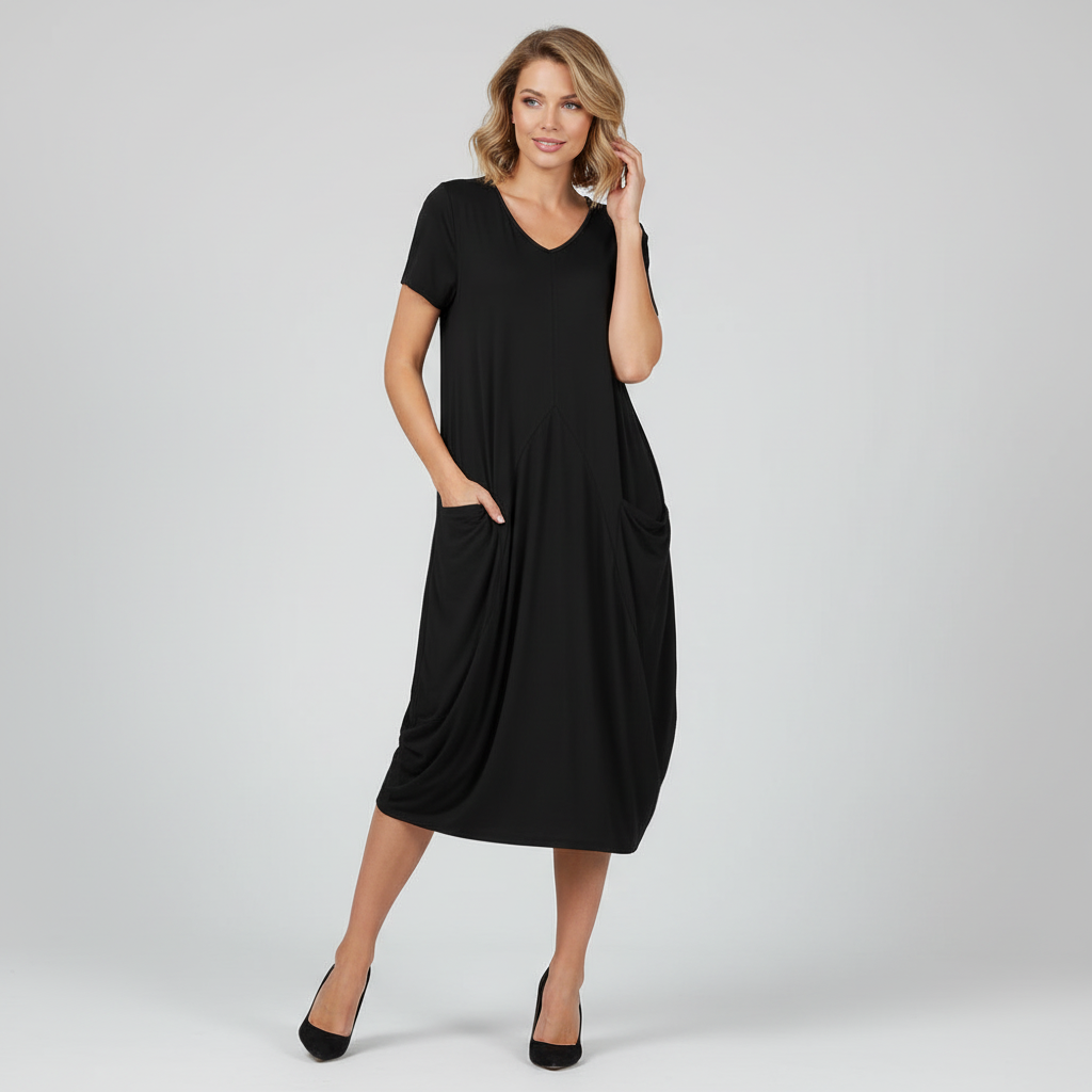 Breezy Midi Dress | Women's Summer Dress with Pockets 1