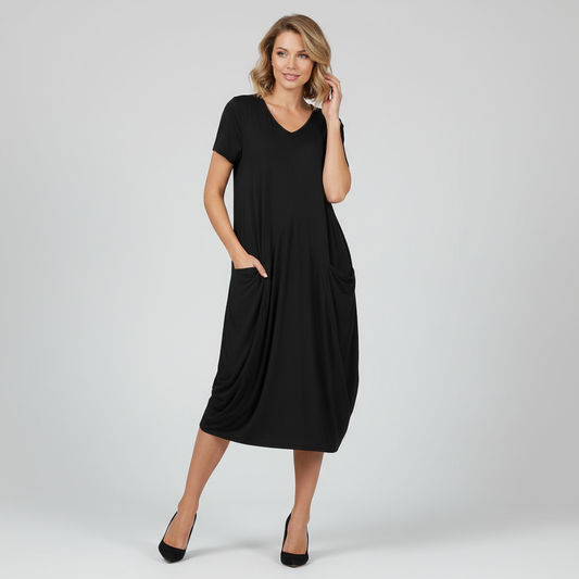 Breezy Midi Dress | Women's Summer Dress with Pockets 1