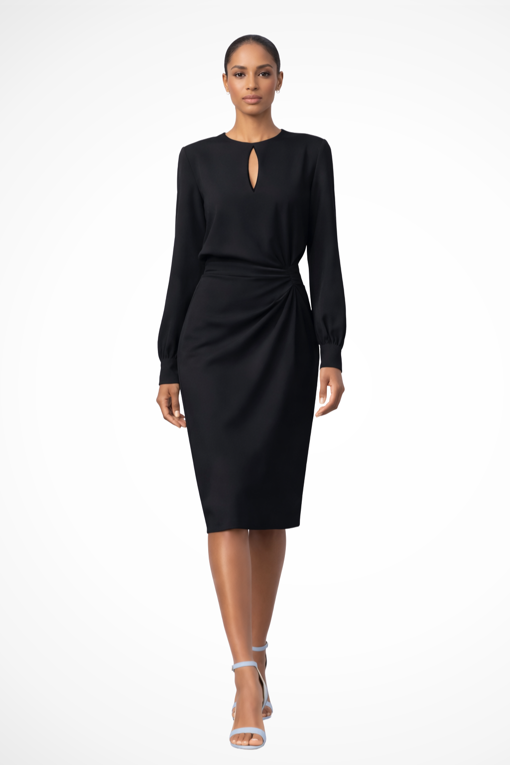 Caliora | Women's Long Sleeve Midi Formal Dress 0