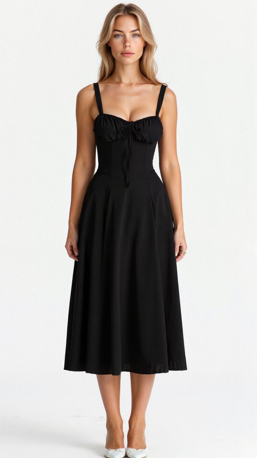 Cerene | Women's Floral Corset Midi Dress for Summer 2