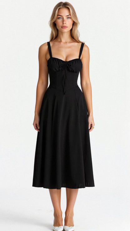 Cerene | Women's Floral Corset Midi Dress for Summer 2