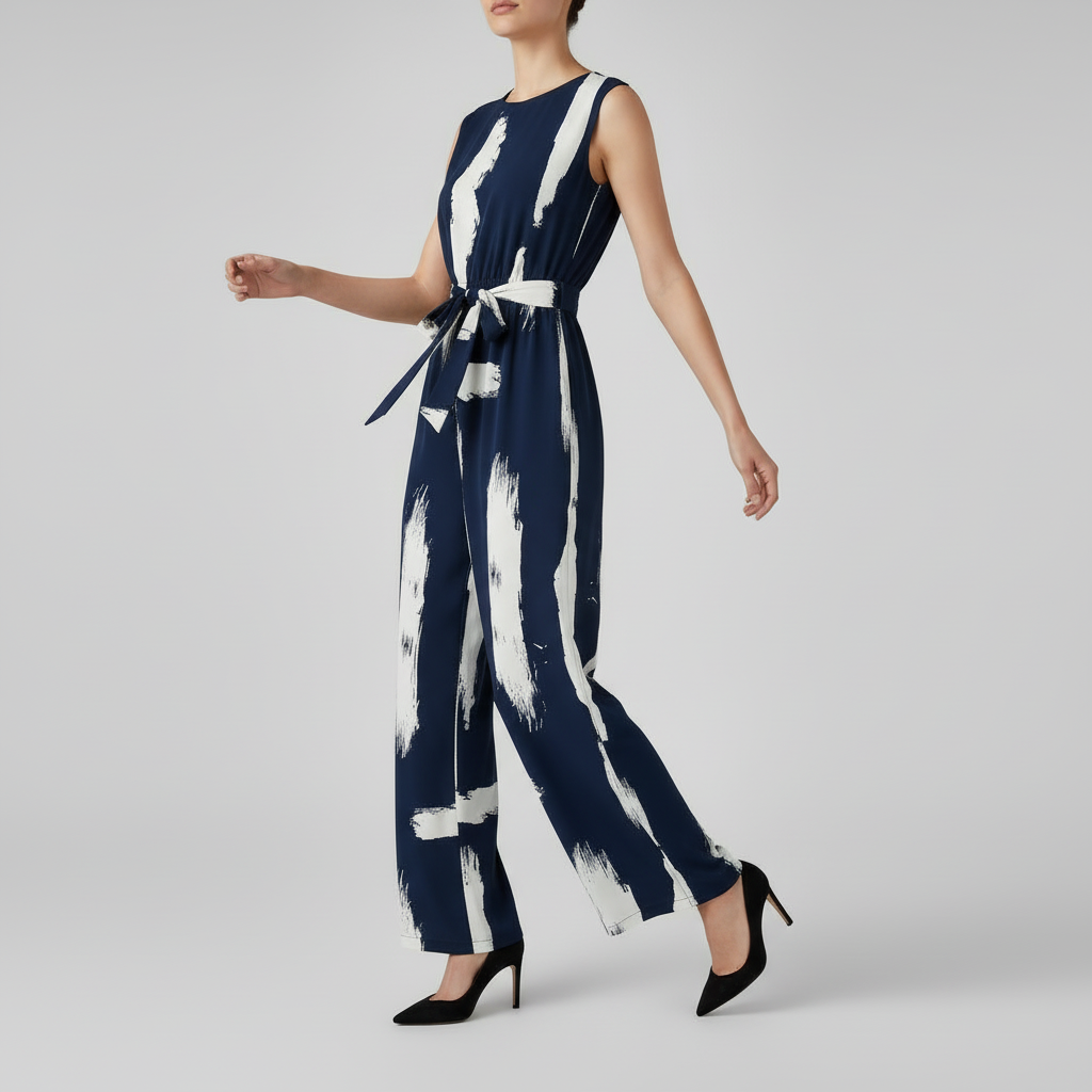 Chic Black Jumpsuit | Women's Sleeveless Wide Leg Fashion
