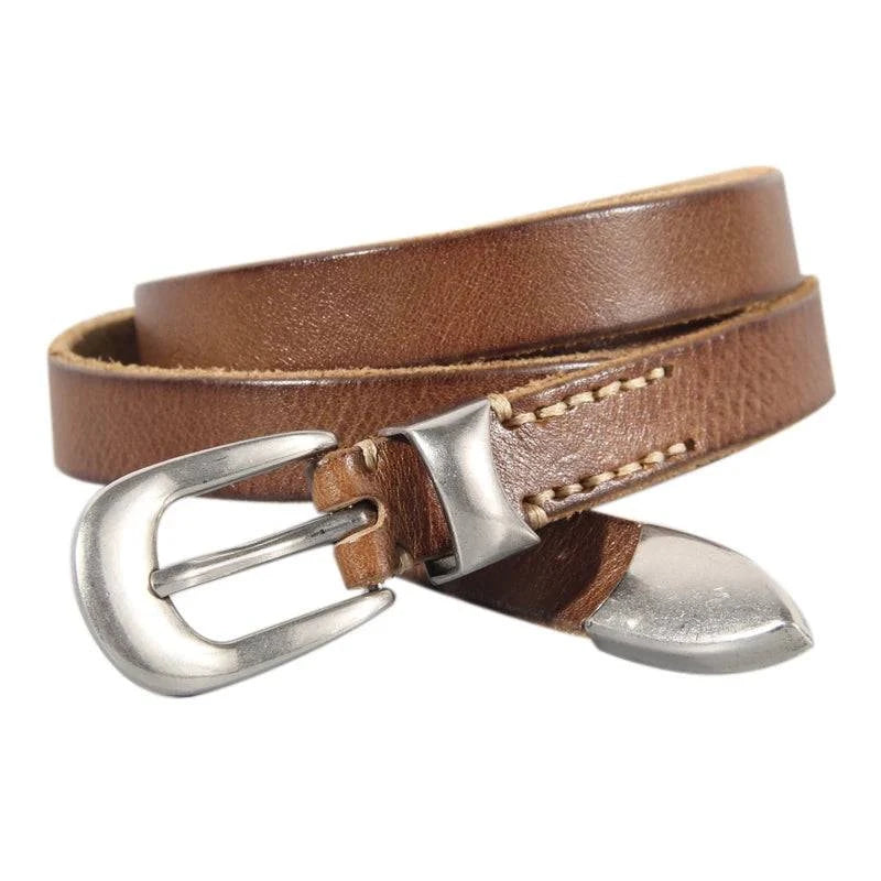 Knotted Strap Leather Belt | Women's Metal-Tip Statement Belt 5