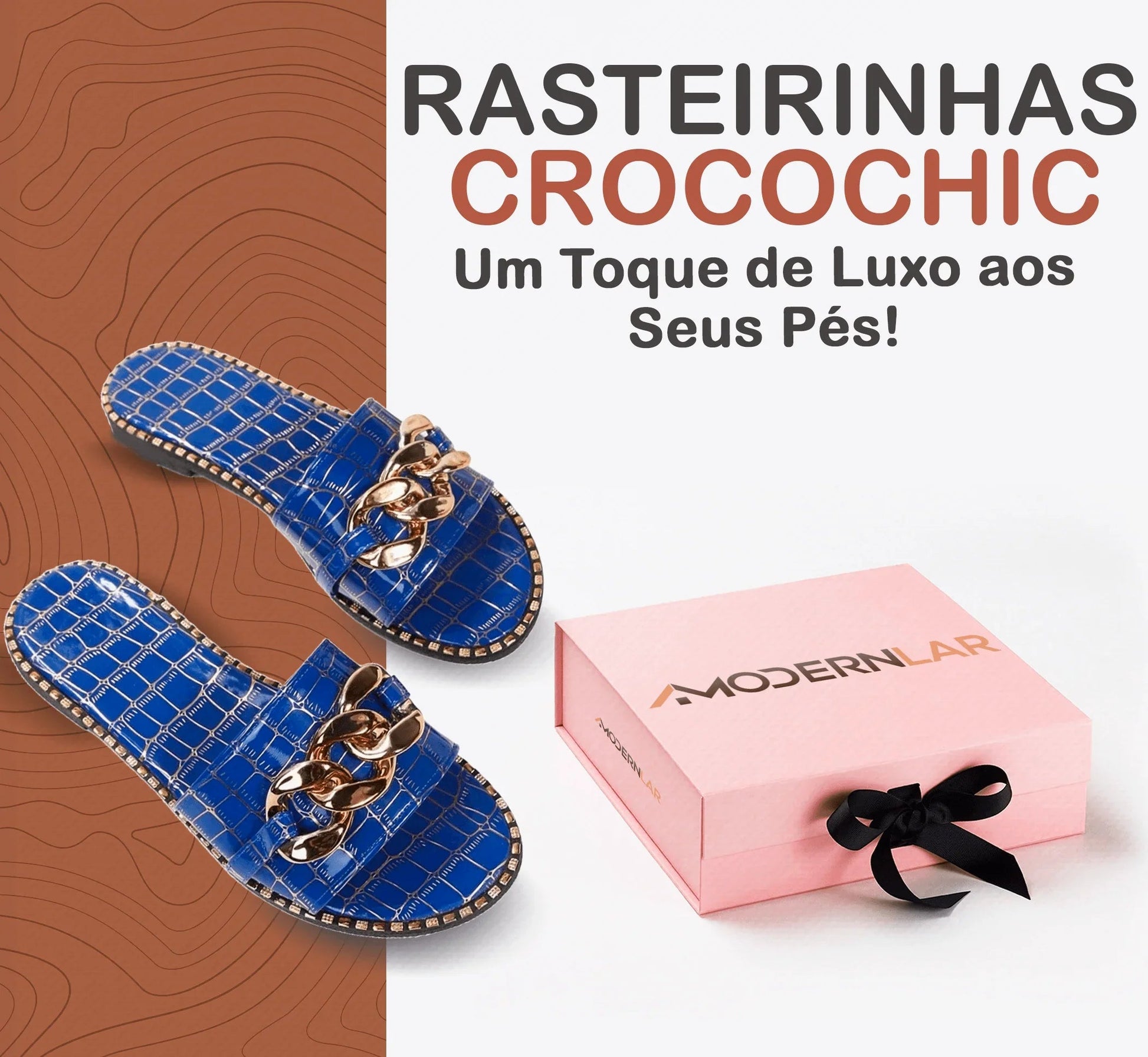 CrocoChic | Ballet Flats Brown Size 38 Synthetic Leather 1