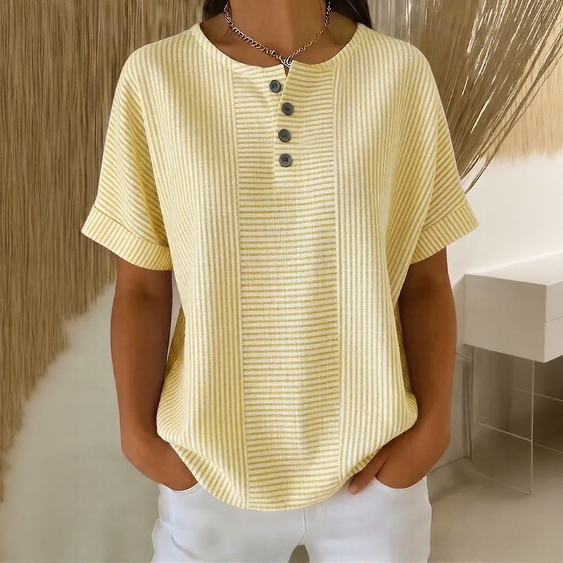 Delicate Stripes | Blouse White Size M Cotton Blend 4