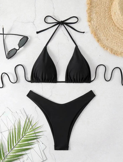 Double Fabric Bikini Set | Women's Thong Swimsuit 0