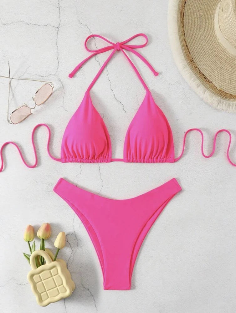 Double Fabric Bikini Set | Women's Thong Swimsuit 10