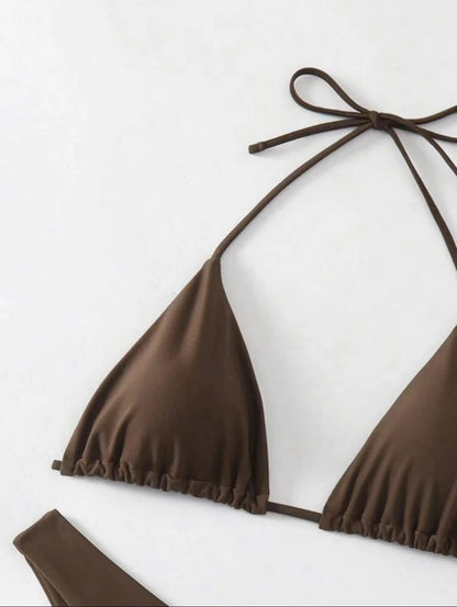 Double Fabric Bikini Set | Women's Thong Swimsuit 8