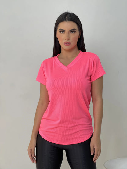 Dry Fit V-Neck T-Shirt Navy Blue Size M Polyester Elastane 0