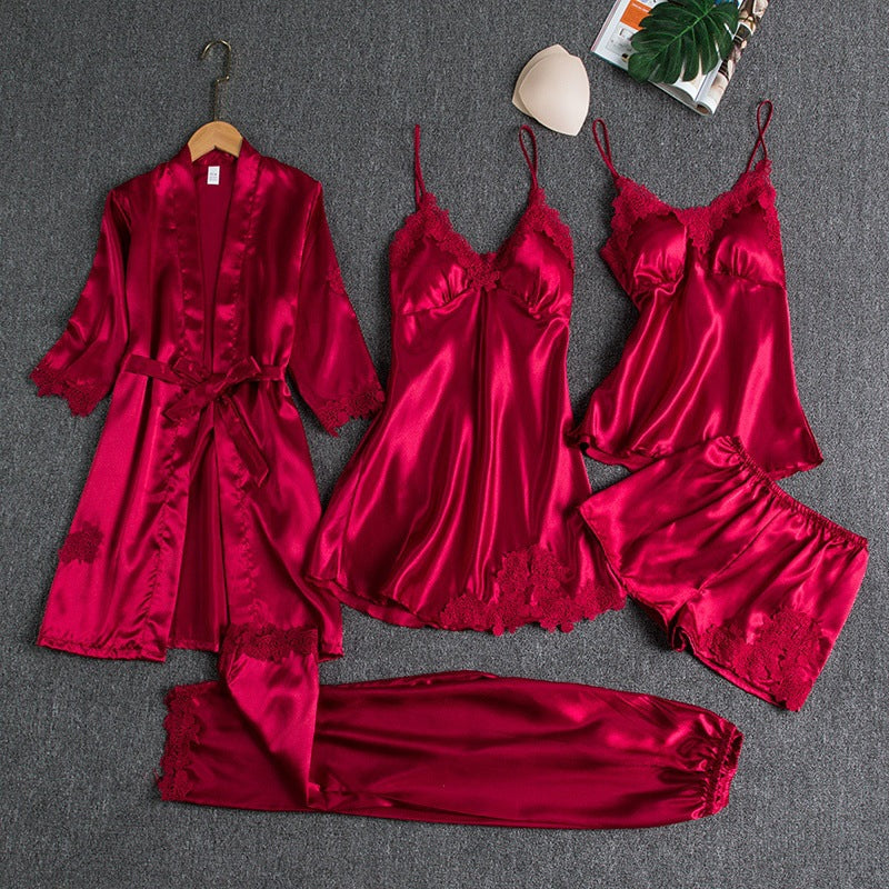 Elegant Five-Piece Pajama Set | Nightwear Collection 1