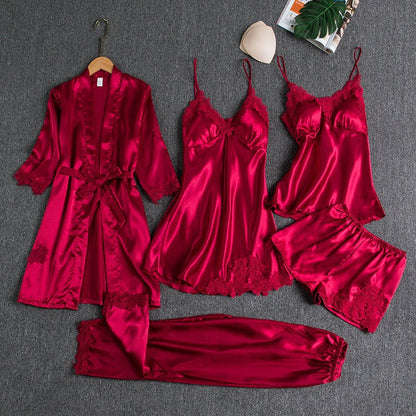 Elegant Five-Piece Pajama Set | Nightwear Collection 1