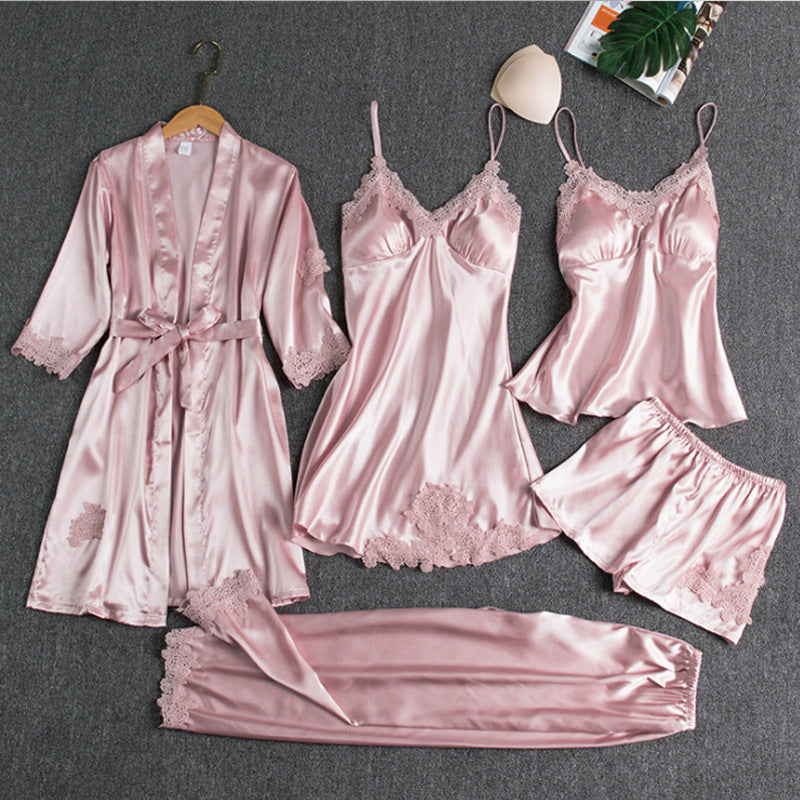 Elegant Five-Piece Pajama Set | Nightwear Collection 2
