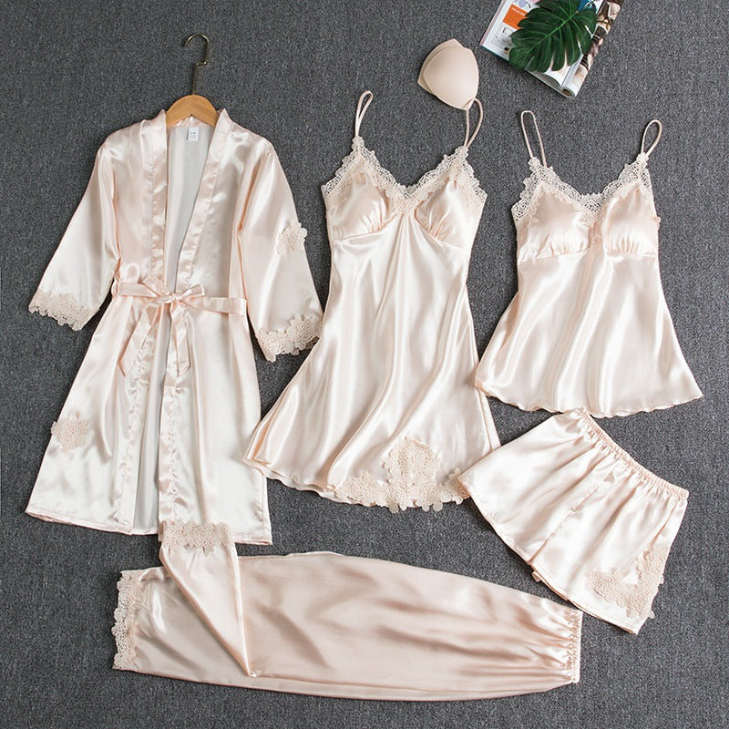 Elegant Five-Piece Pajama Set | Nightwear Collection 3