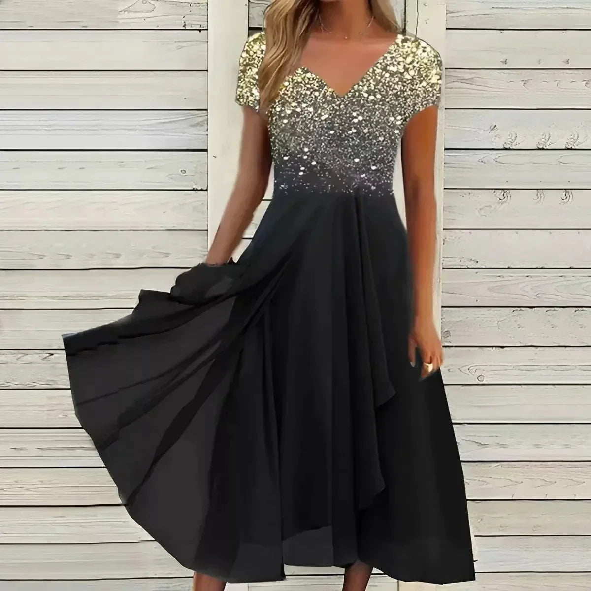 Elegant Floral Midi Dress | Women's Cocktail Dress 2