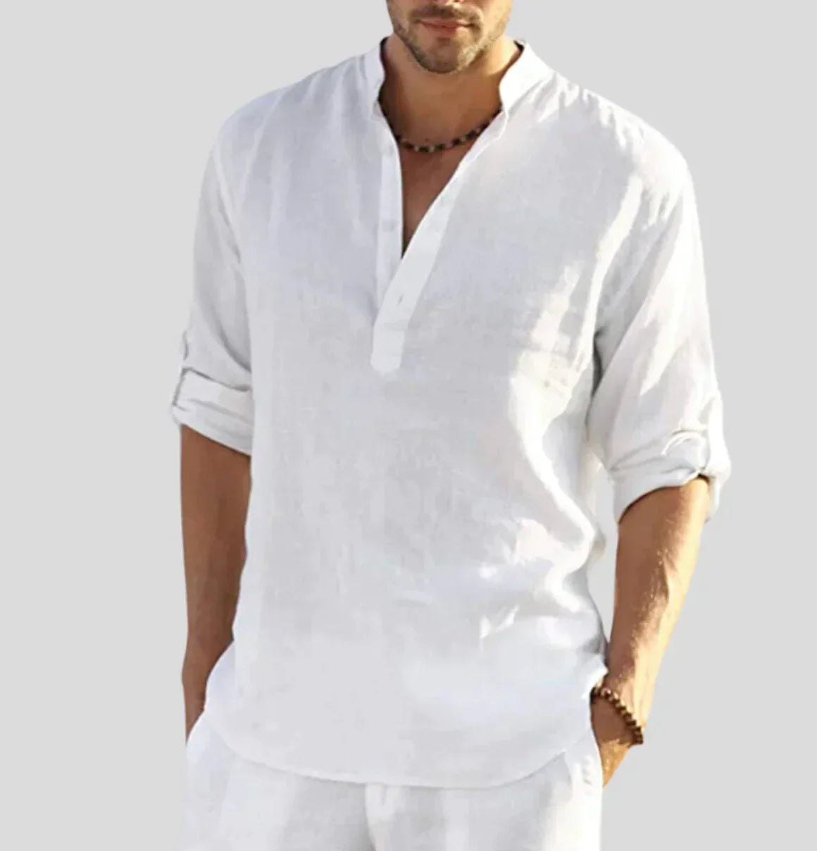 Elegant Linen Shirt | Men's Fashion Top 0
