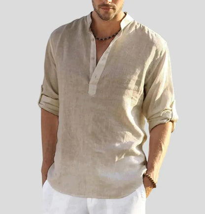 Elegant Linen Shirt | Men's Fashion Top 1