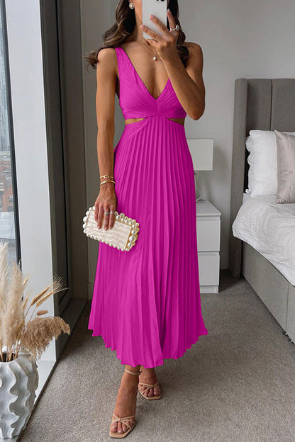 Elegant Midi Dress with V-Neckline | Wedding Guest Attire 5