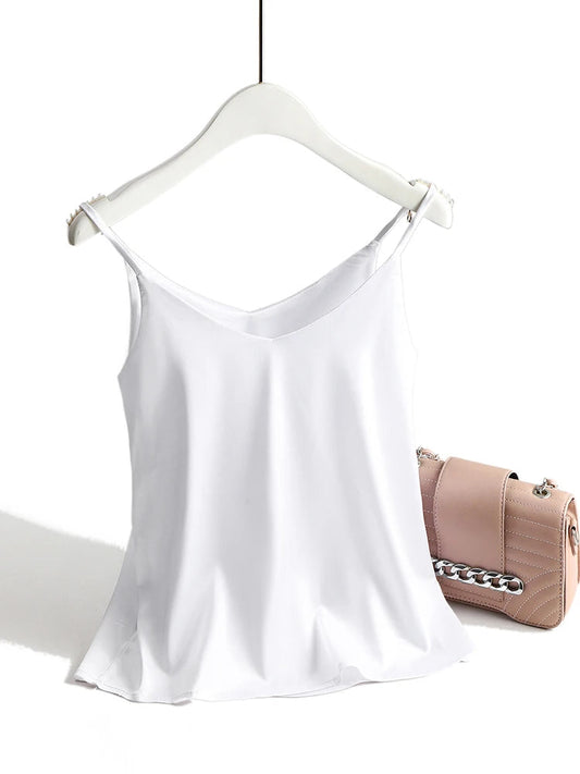 Elegant Satin Cami Top | Women's Spaghetti Strap Top 0
