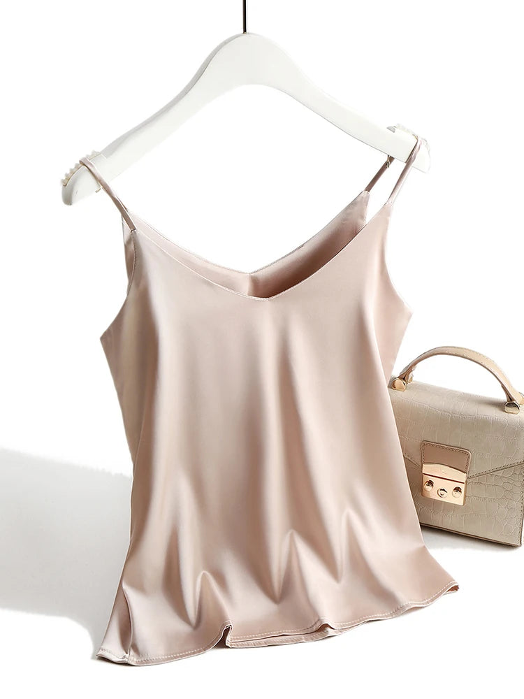 Elegant Satin Cami Top | Women's Spaghetti Strap Top 1