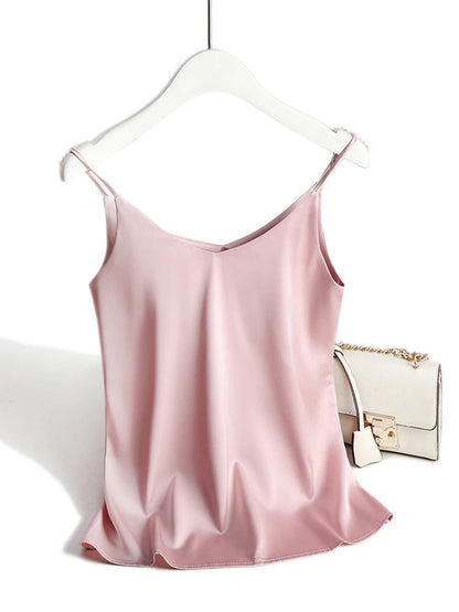 Elegant Satin Cami Top | Women's Spaghetti Strap Top 11