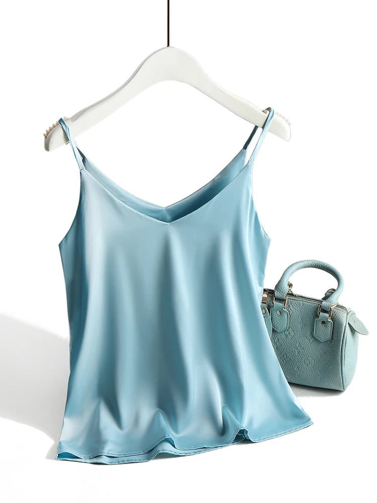 Elegant Satin Cami Top | Women's Spaghetti Strap Top 12