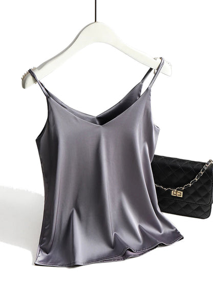 Elegant Satin Cami Top | Women's Spaghetti Strap Top 2