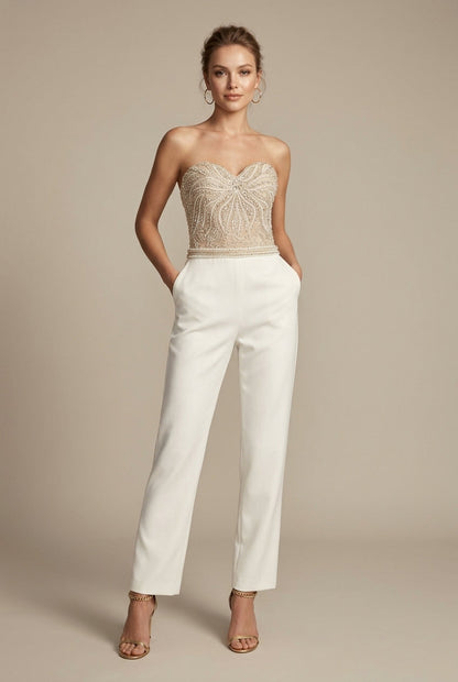 Elegant Sequin Jumpsuit | Women's Dressy Outfit 0