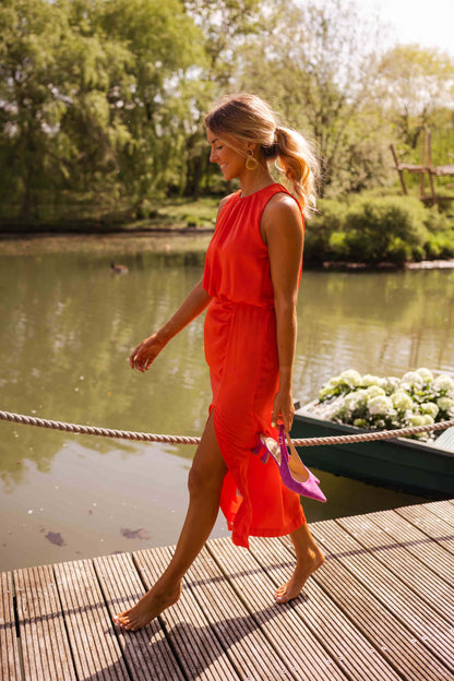 Elegant Sleeveless Midi Dress | Summer Fashion 4