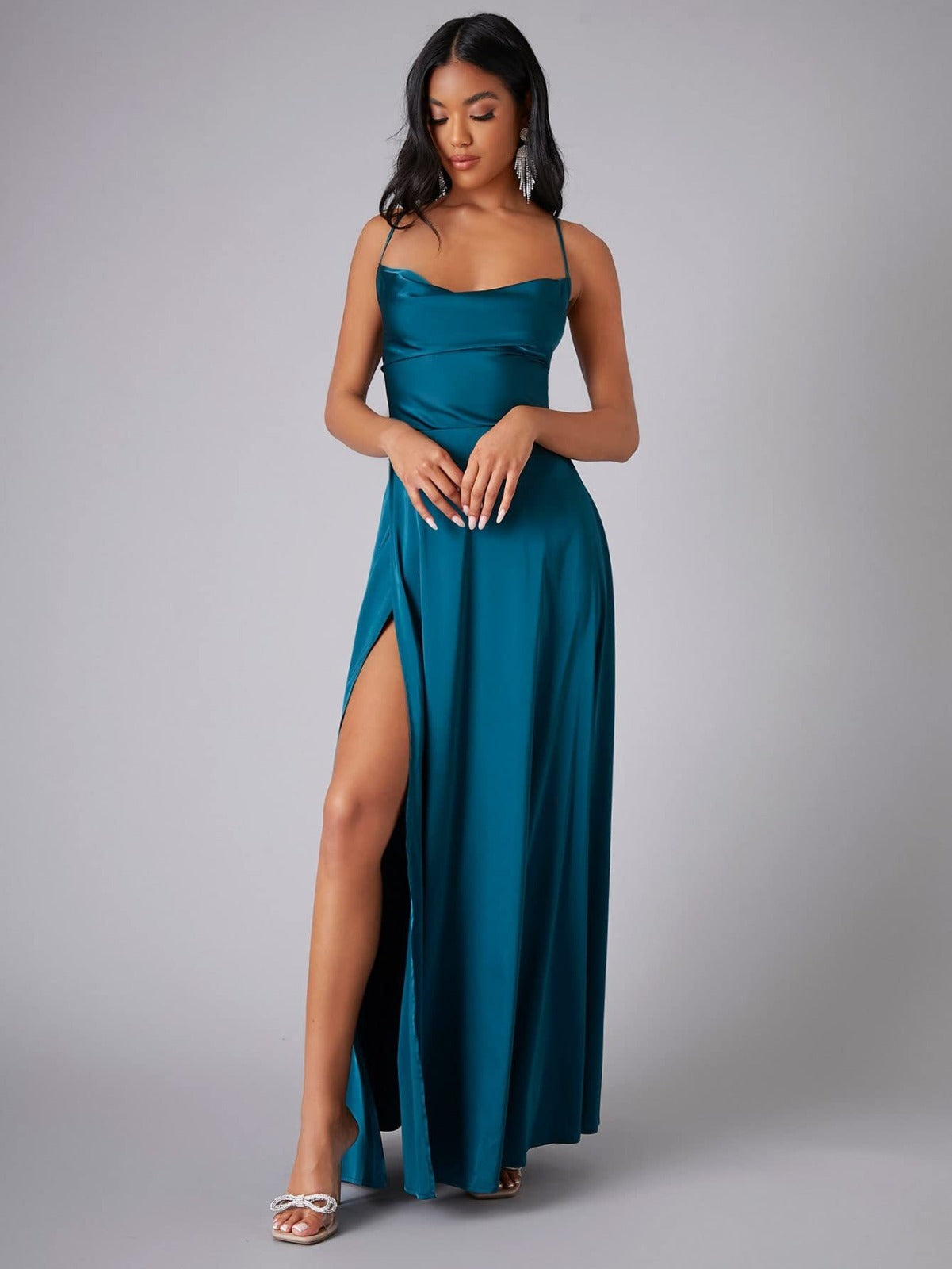 Elegant Summer Maxi Dress with Slit | Women's Fashion 11