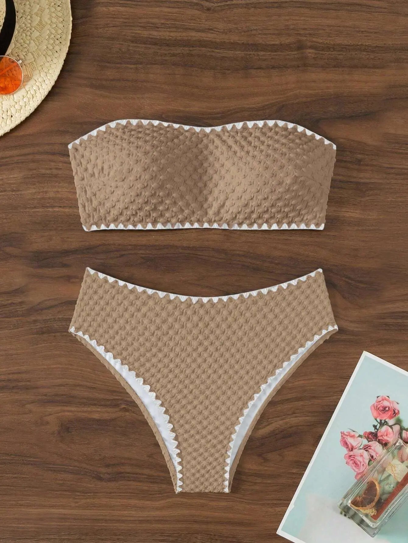 Elegant White Bandeau Bikini | 2-Piece Swimsuit Set 10