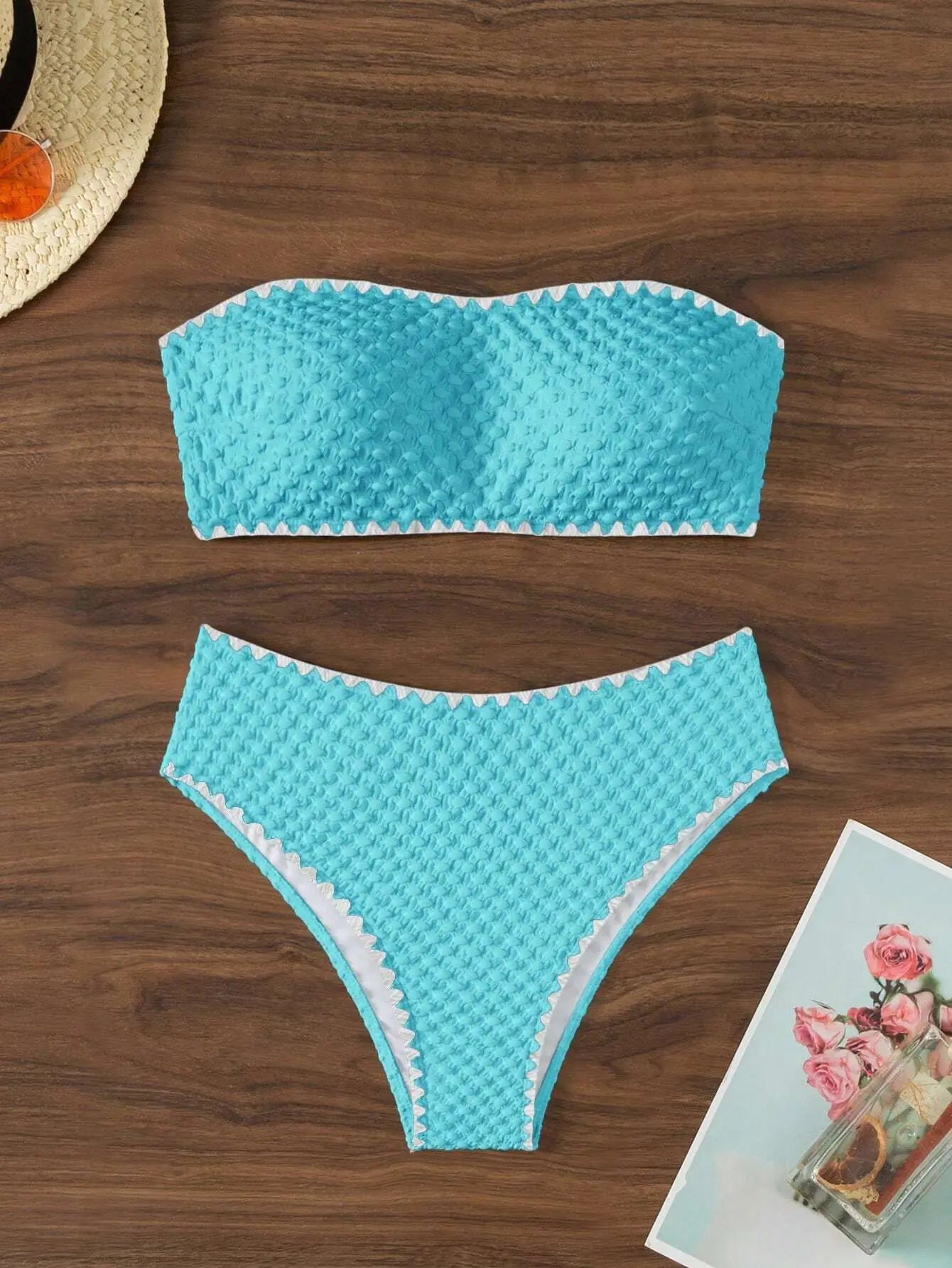 Elegant White Bandeau Bikini | 2-Piece Swimsuit Set 11