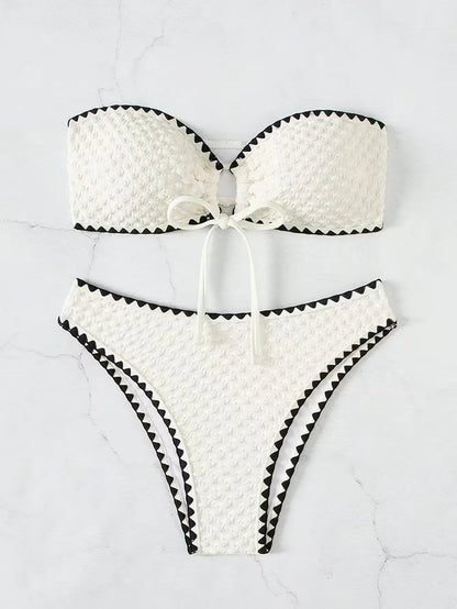 Elegant White Bandeau Bikini | 2-Piece Swimsuit Set 3