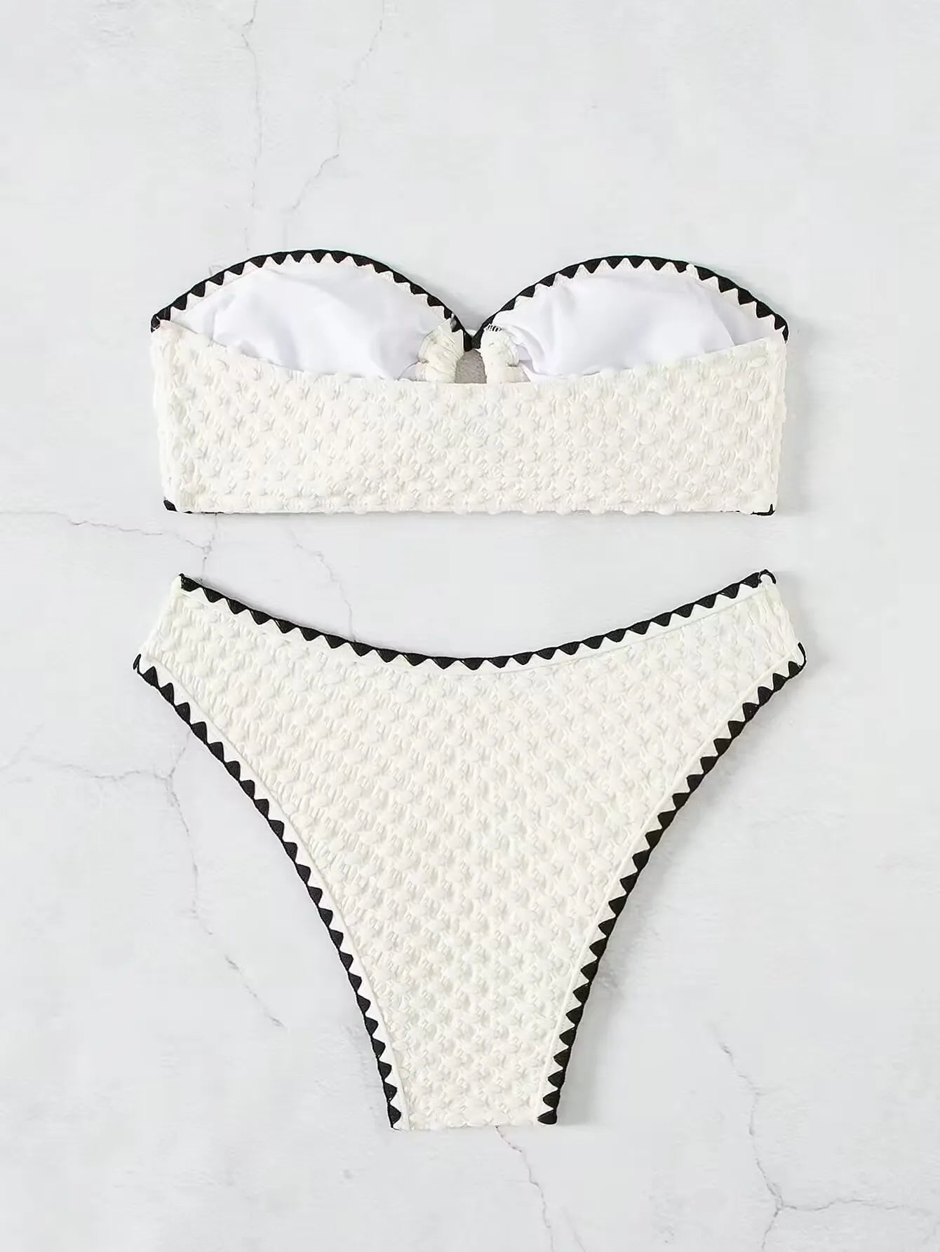 Elegant White Bandeau Bikini | 2-Piece Swimsuit Set 4